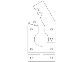 Acryl-laser-cut direct-drive-extruder 3d Drucker Extruder Acryl-laser-cut-extruder 3d print model - Mito3D