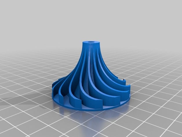 turbine low polygon version hobby impeller remix 3D print model - Mito3D