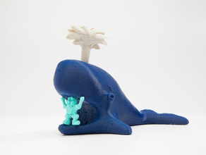 fuga leviatano sculture 3d bakutis diorama jason jbakutis giona scena balena 3d print model - Mito3D
