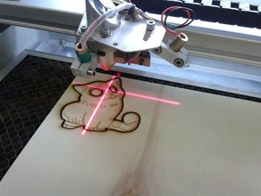 cat thingie 2d art laser lasercutter raumzeitlabor wood 3d print model - Mito3D