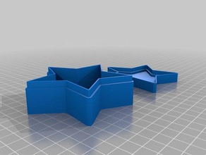 estrella de la caja los contenedores personalizado 3d print model - Mito3D