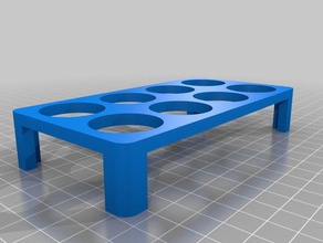 paramétrique plateau de petits pots peinture jouet jeu accessoires customizer 3d print model - Mito3D