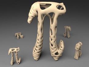 letter pi voronoi style math art 3d print model - Mito3D