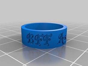 bff rings customized 3d print model - Mito3D