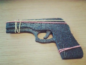rubber band toy gun mechanical toys shooting 3d print model - Mito3D