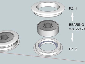 container bearing 608zz 2 pieces glued other 3d print model - Mito3D