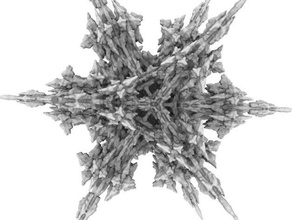 fractal snowflake math star volumetric voxel 3d print model - Mito3D