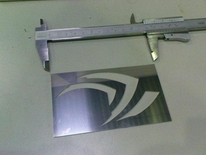 el logotipo de nvidia lasercut signos logotipos 3d print model - Mito3D