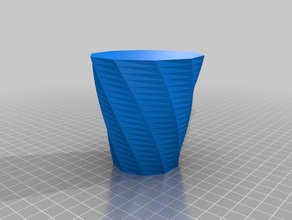 özel bükümlü çokgen vazom kaplar 3d print model - Mito3D