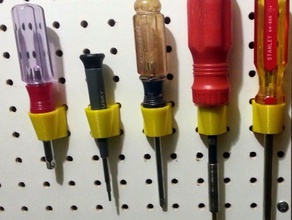 pegboard screwdriver funnel organization holder 3d print model - Mito3D