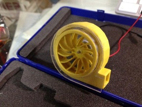 Radialventilator-Gehäuse Elektronik 3d print model - Mito3D