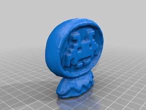 space invader trophy art makerbotdigitizer scan 3d print model - Mito3D