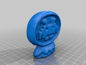 space invader trofeo art makerbotdigitizer scan 3d print model - Mito3D