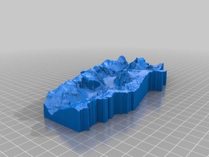 yosemite Vadisi diğer dem dhmi Jeodezi coğrafya Jeoloji istatistik araştırma yüksekliği göster manzara lidar ncalm arazi modeli topografya ABD 3d print model - Mito3D