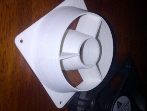 120mm fan jet computer grill noise reduction pc pwm 3d print model - Mito3D