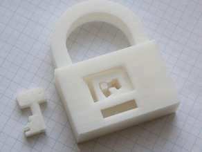 fully printable padlock household supplies 3d print model - Mito3D