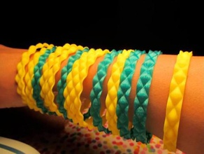 bumpbangle bracelet rotation de la stl bracelets 3d print model - Mito3D