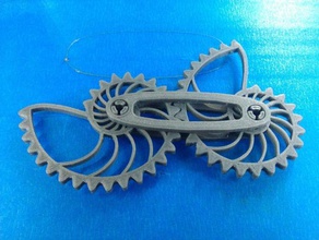 das nautilus-Getriebe interactive Kunst fushigi logarithmisch non-circular gear Spirale 3d print model - Mito3D