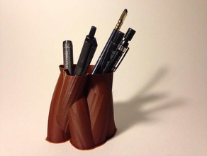 meu personalizados freestyle base do vaso recipientes personalizado caneta titular 3d print model - Mito3D