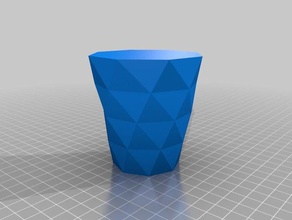 twisted achteckige vase Container angepasst 3d print model - Mito3D