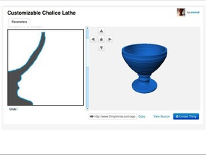 hohle Kelch festen Stamm, wie-zu Container cup kundengebundene Beispiel 3d print model - Mito3D