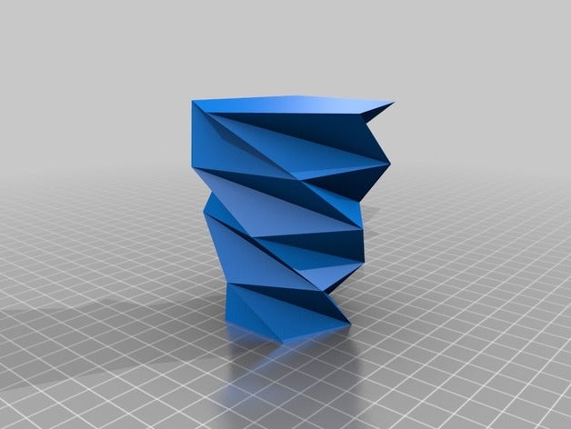 another twisted polygonal vase containers customized 3D print model - Mito3D