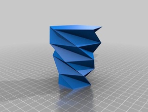 another twisted polygonal vase containers customized 3d print model - Mito3D