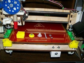 fácilmente ajustable printrbot de vidrio clips 3d la impresora partes cama caliente 3d print model - Mito3D