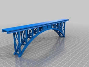 model railroad truss arch bridge buildings structures 3d print model - Mito3D
