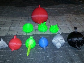 fallo uccelli angry birds fisso a fette animali 3d angrybirds gioco giocattolo 3d print model - Mito3D