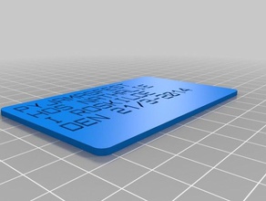 texte carte de pyjamas 2mil l'organisation personnalisé 3d print model - Mito3D