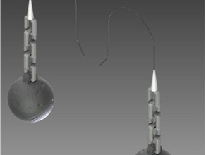 boule de démolition boucles d'oreilles des 2013-2014 à la mode les mèmes miley cyrus partie sylish 3d print model - Mito3D
