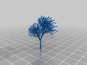 my customized truly recursive random tree math art 3d print model - Mito3D
