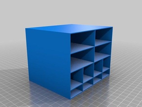 my customized customisable mini storage rack v16 containers 3d print model - Mito3D