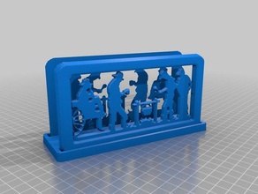 fogata de la carta titular 3d impresión art hogar 3d print model - Mito3D