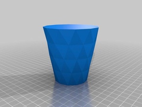 dreieckige Gitter vase Container angepasst 3d print model - Mito3D