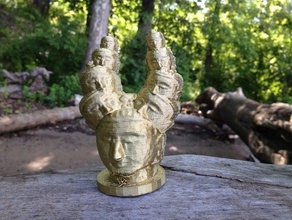 horned buddha sculptures boolean operations 3d print model - Mito3D