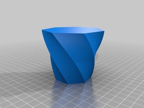 meine angepasste verdrehten polygon vase Container 3d print model - Mito3D