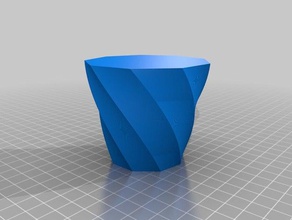 my customized twisted polygon vase 3 containers 3d print model - Mito3D
