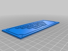 workshop rulessign sinais logotipos personalizado 3d print model - Mito3D