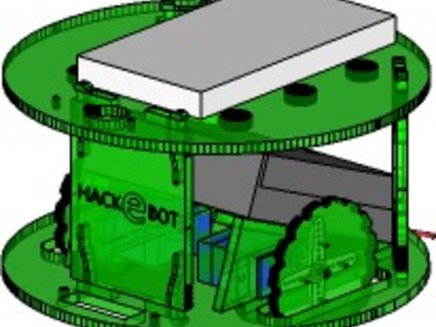 hack-e-bot chasis la robótica 3D print model - Mito3D