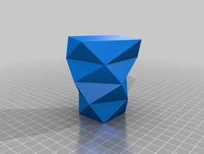 twisted quadrilateral vase containers customized 3d print model - Mito3D