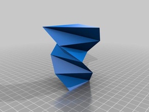 another twisted triangular vase containers customized 3d print model - Mito3D