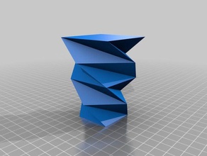 another twisted quadrilateral vase containers customized 3d print model - Mito3D