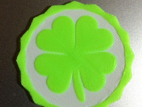 4 leaf clover coin shamrock coins badges st patricks day 3d print model - Mito3D