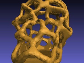 voronoi skull pointed teeth sculptures art meshlab 3d print model - Mito3D