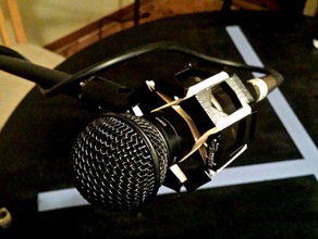 microphone de l'amortisseur choc pied perche l'audio suspension 3d print model - Mito3D