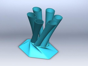 tornado lápis de suporte office a arte escultura 3d print model - Mito3D