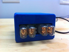 in-17 nixie clock case electronics 3d print model - Mito3D