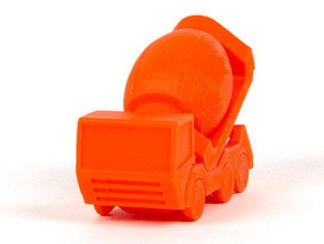 cement truck construction toys car kids toy wheeled vehicle 3d print model - Mito3D